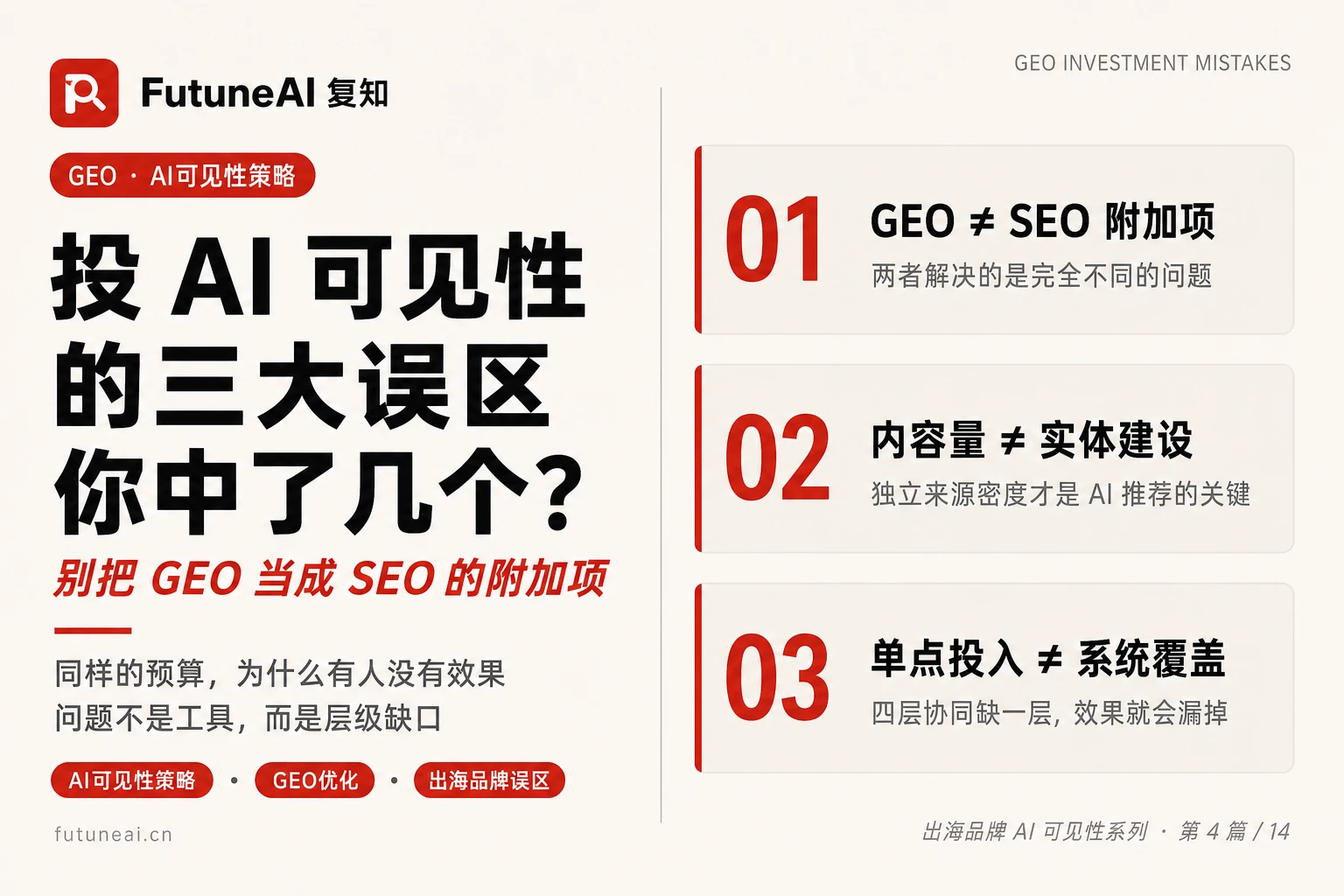 AI 可见性的三大误区:别把 GEO 当成 SEO 附加项